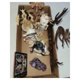 Indian doll figures,  amethyst stone and more