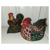 Cast-iron chicken napkin holder & votive holder