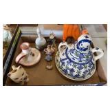 Candle holder, bell, plate and cover