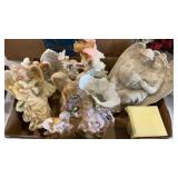 Roman Inc. angel figurines, display base, angel