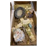 Musical doll, cross decor, frames