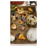 Decorative chickens, hen nests