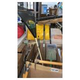 Pruners, rake, broom, shovel
