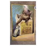 Metal cat metal sign