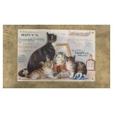 Vintage health dental cat art metal sign