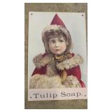 Tulip Soap art metal sign