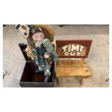 Doll bench, doll, chest