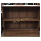 Two shelf wooden shelf