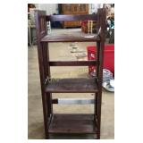Three tier foldable shelf