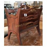 Wooden magazine rack