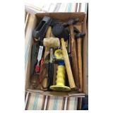 Hammers, mallets, measuring tap and misc