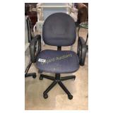 Blue office chair