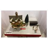 Home for the holidays house with figurines