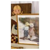 Framed paintings of children