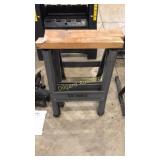 Metal frame and wooden top set of saw horses