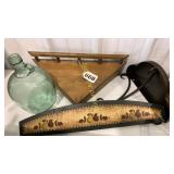 Glass jug and wall decor