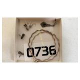 Sterling necklace, earrings, & pendant