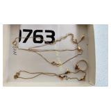 14 K necklaces & ring