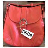 Coach purse light red