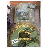 (2) slate welcome signs