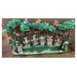 15in bunny with swing figurine