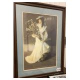 Framed picture of bride
