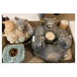 Cat candle holders