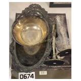 2 20th century baroque silver plated candlesticks