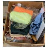 Misc cloths, aprons, gloves and garden tools