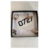 2 10K rings, 1 10K with diamond ring, 1 10K