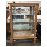 Four shelf glass display cabinet