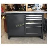 Craftsman metal tool box with top. Sears 3.5" vise