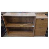 Particle board shelf & file cabinet
