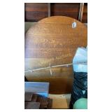 5 ft. round oak with 34 inch. base