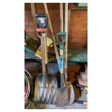 Shovels and pitchfork