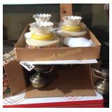 Oil lamp necks, tops and bottoms