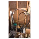 Metal frame, yard decor, peg board