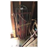 Silver streak wooden runner sled