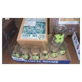 Hand painted Dixie dogwood glassware