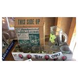 Hand painted Dixie Dogwood glassware