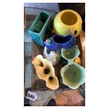 McCoy Vases, planters, and cookie jar-missing lid