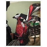 (2) golf clubs and bag
