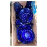 Blue glassware set