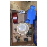 Cat coin bank, clock trophy and more