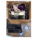 Phones, DVD player, radio, and ash tray