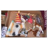 Dogs and women figurines