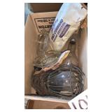 Lantern, ash trays and light bulbs