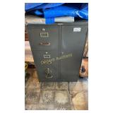Metal filing cabinet with keys