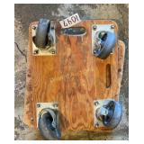 Wooden moving carts