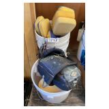 Sealant, sponges, knee pads